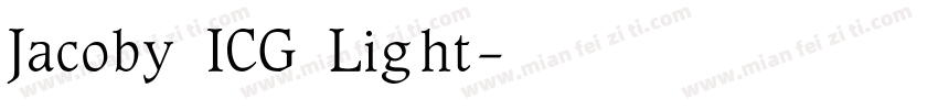 Jacoby ICG Light字体转换
